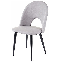 Mendler 4x chaise de salle à manger HWC-D73, fauteuil, tissu ~ gris