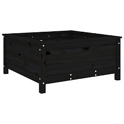 vidaXL Jardinière noir 82,5x82,5x39 cm bois massif de pin