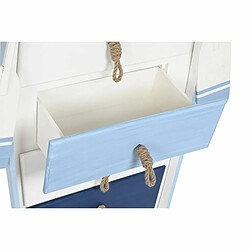 Acheter Étagère DKD Home Decor 76 x 29 x 133 cm Sapin Corde Blanc Bleu ciel Blue marine Bois MDF