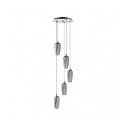 EGLO Suspension FARSALA 5 ampoules nickel satiné