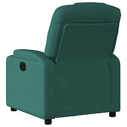 Maison Chic Fauteuil inclinable,Fauteuil luxe de relaxation Vert foncé Tissu -MN46328 pas cher