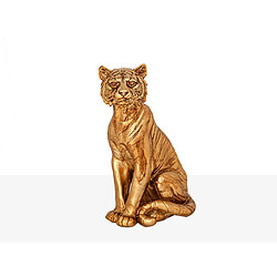 Figurine Décorative Romimex Doré Résine Tigre 15 x 21 x 9 cm