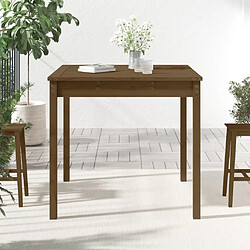 Avis Maison Chic Table de jardin | Table d'extérieur marron miel 82,5x82,5x76 cm bois massif de pin -GKD96019