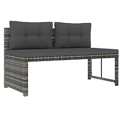 Maison Chic Mobilier à dîner 4 pcs de jardin - Ensemble table et chaises d'extérieur - Salon/Mobilier de jardin classique et coussins Gris Résine tressée -MN70441 pas cher