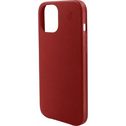 BEETLECASE Coque pour iPhone 12 / 12 Pro Premium en Cuir Rouge