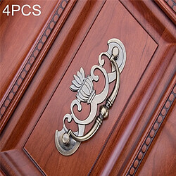 Wewoo Poignée d'armoire 4 PCS Bronze Alliage de Zinc Armoire de Pharmacie Manche de Tiroir de MeublesTaille Très Grand-91g