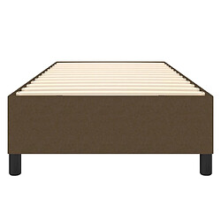 Sommier à lattes,Cadre à lattes de lit pour Adulte Marron foncé 100x200 cm Tissu -MN11223 pas cher