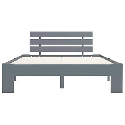 Avis Maison Chic Lit adulte - Lit simple Cadre de lit,Structure du lit Contemporain Gris Bois de pin massif 120 x 200 cm -MN98590