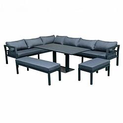 Paris Prix Ensemble Table de Jardin 12 Places Kosti 150cm Gris