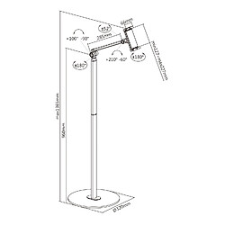 Acheter Kimex Support de sol articulé universel pour tablette et smartphone 4.7''-12.9''