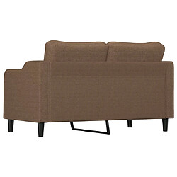 Acheter vidaXL Canapé à 2 places Marron 140 cm Tissu