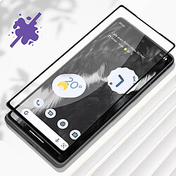 Acheter Avizar Verre Trempé pour Google Pixel 7a résistant dureté 9H Transparent biseauté noir