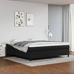 vidaXL Cadre de lit sans matelas noir 200x200 cm similicuir 