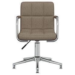 vidaXL Chaise pivotante de salle à manger Taupe Tissu