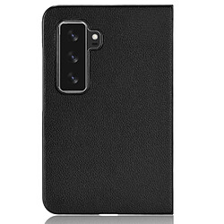 Coque en TPU + PU anti-scratch, texture litchi, noir pour votre Microsoft Surface Duo 2