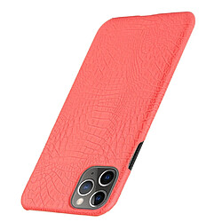 Wewoo Coque Rigide Pour iPhone 11 Pro Crocodile antichoc Texture PC + Etui PU Rouge