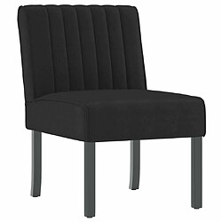 Maison Chic Fauteuil relax sans accoudoirs,Chaise de salon noir velours -MN71415