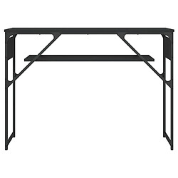 Avis vidaXL Table console avec étagère noir 105x30x75 cm bois d'ingénierie