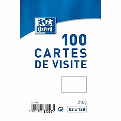 Avis Oxford Correspondance Cartes de visite 8,2 x 12,8 cm Blanc