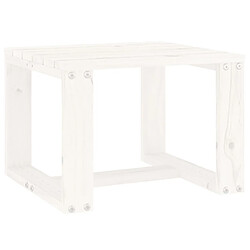 Maison Chic Table d'appoint | Table Basse de jardin blanc 40x38x28,5cm bois massif de pin -GKD37638