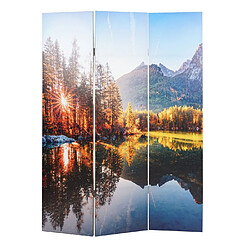 Acheter Decoshop26 Paravent photo avec isolation phonique cloison de séparation acoustique 180 x 122 cm Lac forestier 04_0008060