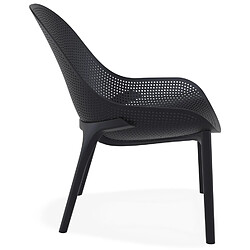 Acheter Alterego Fauteuil lounge de jardin perforé 'SILO' noir design