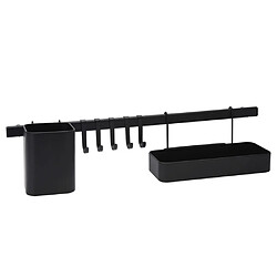 Excellent Houseware Organisateur de cuisine 8 pcs Noir