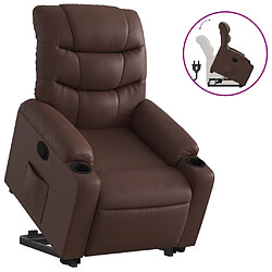 vidaXL Fauteuil inclinable marron similicuir