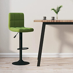 vidaXL Tabouret de bar Vert clair Velours