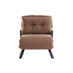 Avis Hanah Home Fauteuil convertible en lin Sando marron clair.