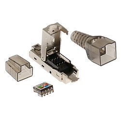 Avis 12x Connecteur Cat6A RJ45 Fil toronné AWG 27/7 à 22/7 Convient à Communication de Données, au Câblage Intégré