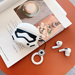 GUPBOO Airpods Coque Housse Étui Protecteur Compatible pour AirPods Pro-Star Wars Dark Vador soldat blanc