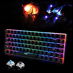 Avis Universal Clavier de jeu mécanique 18 modes RVB rétroéclairé USB câblé 82 touches axe bleu/noir Clavier de PC portable de gamer pour clavier professionnel RVB