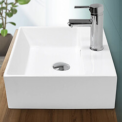 Ecd Germany Lavabo 415 x 360 x 130 mm en céramique blanche