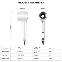 Universal Sèche-cheveux intelligents sans feuilles Sèche-cheveux à soufflage constant Sèche-cheveux avec ion et contrôle de température intelligent Livraison rapide