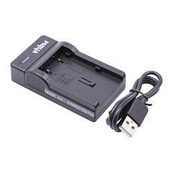 vhbw Chargeur USB de batterie compatible avec Canon Legria HV30, HV40, HF R16, HF R17, HF R18 batterie appareil photo digital, DSLR, action cam