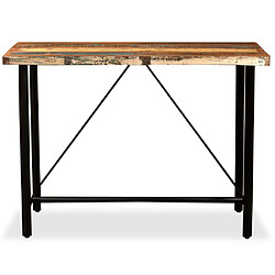 Helloshop26 Table haute mange debout bar bistrot bois massif de récupération 120 cm 0902083