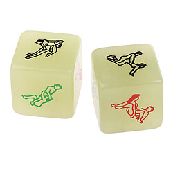 Acheter 2x lueur dans les dés sombres fun 6 sided sex jeu jeu pour les adultes bachelor party