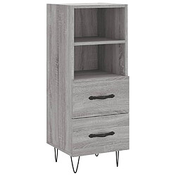 vidaXL Buffet Sonoma gris 34,5x34x90 cm Bois d'ingénierie