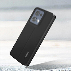 Acheter Étui Oppo Reno 8 Porte-carte et Fonction Support Vidéo Original Noir