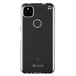 Muvit Coque pour Google Pixel 4A RECYCLETEK Souple Transparent