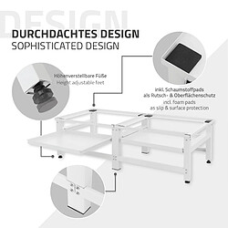 Acheter ML-Design Socle machine à laver double avec étagère base sèche-linge blanc 150 kg/support