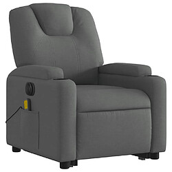 Avis Maison Chic Fauteuil Relax pour salon, Fauteuil inclinable de massage électrique Gris foncé Tissu -GKD13574