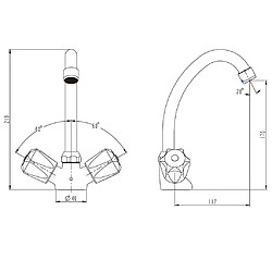 Acheter SCHÜTTE Mitigeur de lavabo à 2 poignées SAVINO chrome