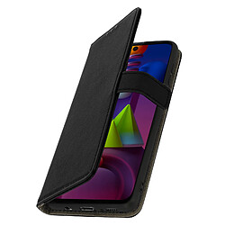 Avizar Housse Samsung Galaxy M51 Porte-carte Fonction Support Vidéo Dragonne noir