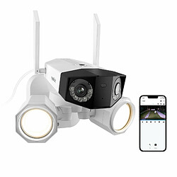 Reolink Caméra de Sécurité 8MP 2.4/5 GHz WiFi Projecteur,Double Objectif,Panorama à 180°,Détection intelligente 