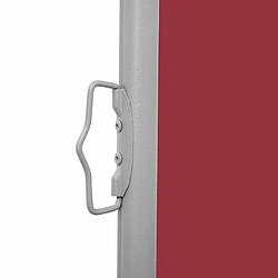 Maison Chic Auvent latéral rétractable de balcon | Store extérieur | Auvent solaire de patio 140x1200 cm Rouge -GKD12808 pas cher