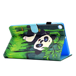 Acheter Etui en PU impression de motifs avec des fentes pour cartes arbre et panda pour votre Samsung Galaxy Tab A 10.1(2019) T510/T515