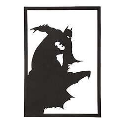 Homemania Décoration murale Super Hero - Art mural - pour le salon, la chambre à coucher - Acier noir, 35 x 0,15 x 50 cm