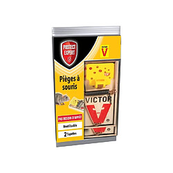 PROSPEX Protect Expert SOUTAP2 Pieges a Souris - 2 Tapettes Bois Pex